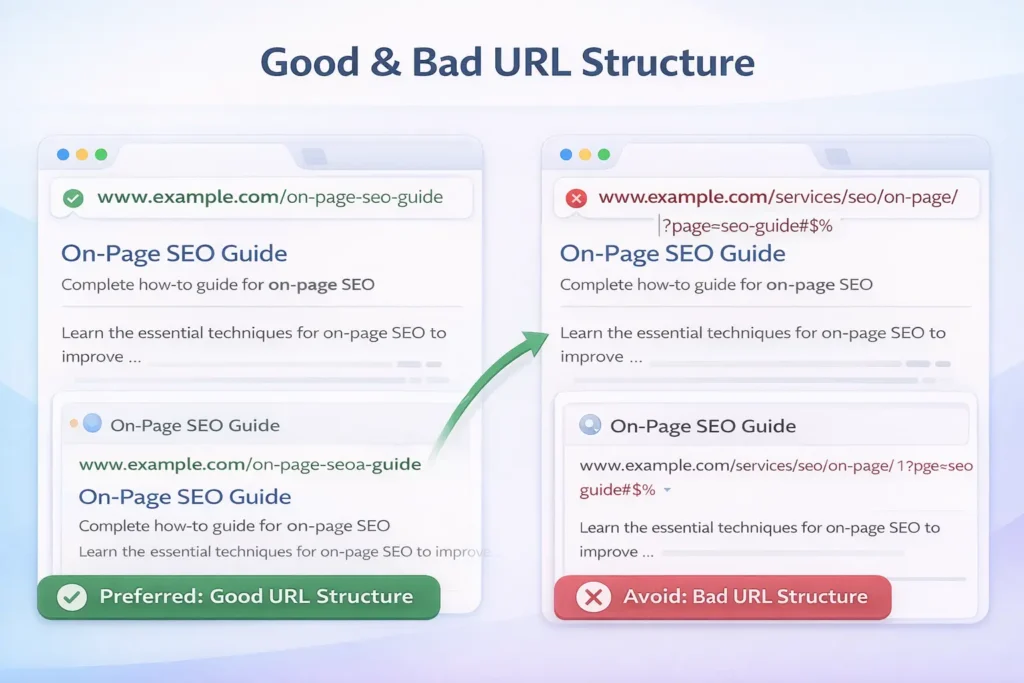 good url structure vs bad url structure