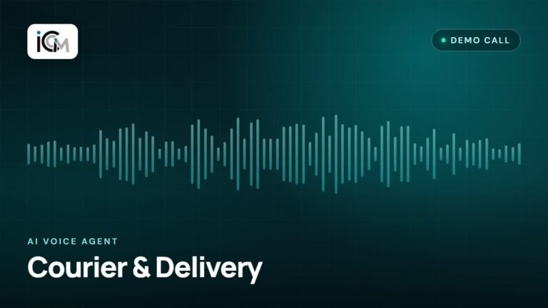 AI voice agent demo call for a courier and delivery company