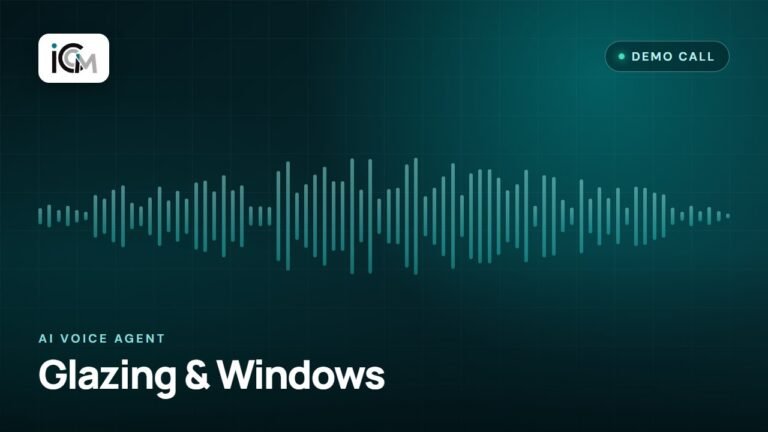 AI voice agent demo call for a glazing and windows company