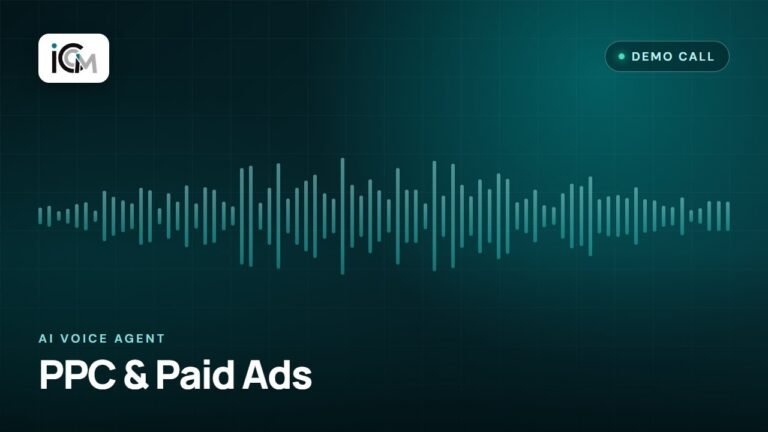 AI voice agent demo call for a PPC and paid ads agency